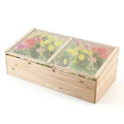 Costway Wooden Cold Frame Greenhouse Flower Planter Raised Plants Bed Protection -Outdoor Deals Garden Store GUEST 408e2b1a 0652 4eca a5e2 936af27f6581