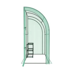 Costway 7'x 3.5'x 7' Lean-to Greenhouse Portable Wall House With Green PE Cover And Shelf -Outdoor Deals Garden Store GUEST 4134ac79 7d81 44f2 bd63 7095ffdfb52b