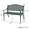 Costway 40'' Outdoor Antique Garden Bench Aluminum Frame Seats Chair Patio Garden Furni