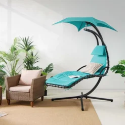 Costway Costway Patio Hanging Lounge Chaise Hammock Chair Removable Canopy Grey/Navy/Turquoise 22 Costway Costway Patio Hanging Lounge Chaise Hammock Chair Removable Canopy Grey/Navy/Turquoise -Outdoor Deals Garden Store GUEST 41d9374d c4ff 4258 94a6 2d34c7629af4