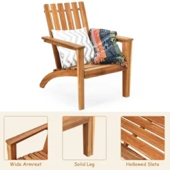 Costway 2PCS Patio Acacia Wood Adirondack Chair Lounge Armchair Durable Outdoor Garden 15 Costway 2PCS Patio Acacia Wood Adirondack Chair Lounge Armchair Durable Outdoor Garden -Outdoor Deals Garden Store GUEST 421c1fd2 d944 4cf9 8879 5961557b0037