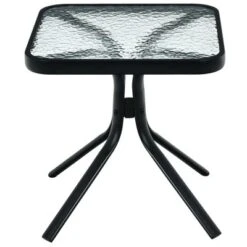 Costway 18'' Patio Coffee Side Table Square Tempered Glass Top Garden Deck -Outdoor Deals Garden Store GUEST 4305d4f1 0bcd 44df b9b3 e7c607d788cc