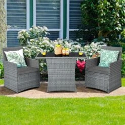 Costway 3PCS Patio Rattan Furniture Set Cushioned Sofa Armrest Garden WhiteRedNavyTurquoise 25 Costway 3PCS Patio Rattan Furniture Set Cushioned Sofa Armrest Garden WhiteRedNavyTurquoise -Outdoor Deals Garden Store GUEST 43b3967d cb2c 4cc9 ba30 6feff6efb998