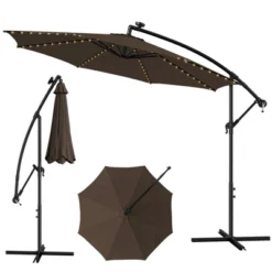 Costway 10FT Patio Solar-Lighted 112 LED Cantilever Offset Umbrella Crank Tilt Outdoor 21 Costway 10FT Patio Solar-Lighted 112 LED Cantilever Offset Umbrella Crank Tilt Outdoor -Outdoor Deals Garden Store GUEST 46c8cb4e 0182 4ea2 9c03 9923ad965d51