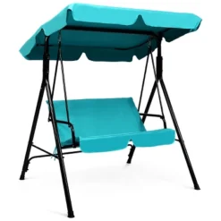 Costway Loveseat Patio Canopy Swing Glider Hammock Cushioned Blue 12 Costway Loveseat Patio Canopy Swing Glider Hammock Cushioned Blue -Outdoor Deals Garden Store GUEST 47c3fc73 7464 414e b53a da1761c8f12d