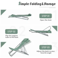 Costway Set Of 2 Beach Chair Portable 3-Position Lounge Chair W/ Headrest BlueGreenOrange 17 Costway Set Of 2 Beach Chair Portable 3-Position Lounge Chair W/ Headrest BlueGreenOrange -Outdoor Deals Garden Store GUEST 48442985 1427 461e 91cd a3104e15db4a