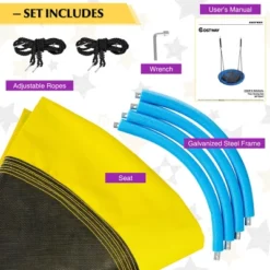 Extra Large Heavy Duty A-Frame Steel Swing Stand Set 40” Nest Tree Swing Yellow -Outdoor Deals Garden Store GUEST 485cc4c3 e74b 4fce 84b9 0052c0971646