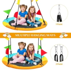 Costway 40'' Flying Saucer Tree Swing Indoor Outdoor Swing W/Hanging Strap Helicopter -Outdoor Deals Garden Store GUEST 495b5ee5 4ba8 4308 80d6 7fdf4fae2139