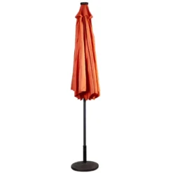 Costway 10FT Patio Solar Umbrella LED Patio Market Steel Tilt W/Crank Outdoor OrangeBlue New -Outdoor Deals Garden Store GUEST 4a9788be 8704 4066 8b1e 4289e8871b93