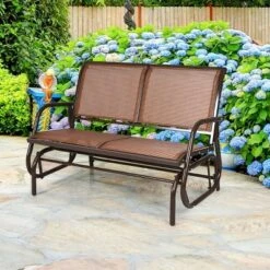 Costway Patio Swing Glider Bench Loveseat Rocking Chair Backyard Poolside -Outdoor Deals Garden Store GUEST 4c5e1aa4 e8c0 4c65 87d1 13e2d1b0135c