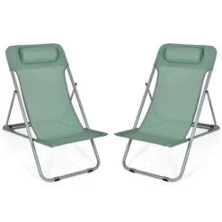 Costway Set Of 2 Beach Chair Portable 3-Position Lounge Chair W/ Headrest BlueGreenOrange 21 Costway Set Of 2 Beach Chair Portable 3-Position Lounge Chair W/ Headrest BlueGreenOrange -Outdoor Deals Garden Store GUEST 4ca67869 bfb2 4a45 8741 9577c9712452