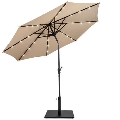 Costway 10ft Solar Lights Patio Umbrella Outdoor W/ 36 LBS Steel Umbrella Stand 14 Costway 10ft Solar Lights Patio Umbrella Outdoor W/ 36 LBS Steel Umbrella Stand - Image 14