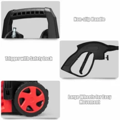 Costway 2030PSI Electric Pressure Washer Cleaner 1.7 GPM 1800W With Hose Reel Red -Outdoor Deals Garden Store GUEST 50abd673 c444 4381 8a55 9dca773f29a9