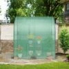 Costway 7'x 3.5'x 7' Lean-to Greenhouse Portable Wall House With Green PE Cover And Shelf