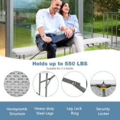 Costway 6 FT Portable Folding Bench Outdoor Picnic Bench 550 Lbs Limited For Dining -Outdoor Deals Garden Store GUEST 520cfcd2 9d1d 4995 a1ac 802ef216df1f