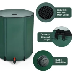 Costway 53 Gallon Portable Rain Barrel Water Collector Collapsible Tank W/Spigot Filter -Outdoor Deals Garden Store GUEST 52df2622 767a 4fbf 912f 188f24977401