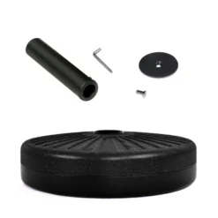 Costway 20'' Round 23L Water Filled Umbrella Base Stand Self-filled Patio Furniture Black -Outdoor Deals Garden Store GUEST 5548e28e a287 44cf b7ad 67b87ecc78e5