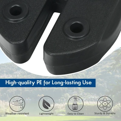 Costway 4/6/8PCS Weight Plates Patio Canopy Tent Gazebo Shade Umbrella Water Filled 20/30/40LBS 6 Costway 4/6/8PCS Weight Plates Patio Canopy Tent Gazebo Shade Umbrella Water Filled 20/30/40LBS - Image 6