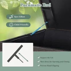 Costway 133 Gallon Patio Rattan Storage Deck Box Container Wheel Handle W/Liner -Outdoor Deals Garden Store GUEST 56377fc5 52e7 4da0 a4cd 45a43efee0fc