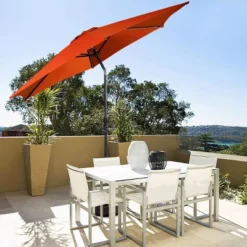 Costway 9FT Patio Umbrella Patio Market Steel Tilt W/ Crank Outdoor Yard Garden Orange -Outdoor Deals Garden Store GUEST 568399ae 9cc9 4afa 909c f6009cb86443 1