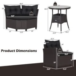 Costway 4PCS Patio Rattan Furniture Set Cushioned Sofa Glass Table Garden 13 Costway 4PCS Patio Rattan Furniture Set Cushioned Sofa Glass Table Garden -Outdoor Deals Garden Store GUEST 57ec7484 b7b6 4e55 a4f8 6f419d23568e