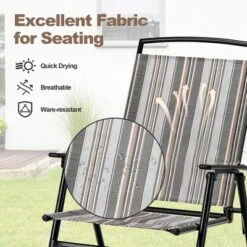 Costway 2pcs Patio Folding Sling Chairs Dining Armrest Backrest Outdoor Portable 14 Costway 2pcs Patio Folding Sling Chairs Dining Armrest Backrest Outdoor Portable -Outdoor Deals Garden Store GUEST 57f0b9a9 82d5 4286 9fa5 040ca4ffc072