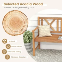 Costway 2-Person Bench Patio Acacia Wood Outdoor Loveseat Chair Garden Natural 12 Costway 2-Person Bench Patio Acacia Wood Outdoor Loveseat Chair Garden Natural -Outdoor Deals Garden Store GUEST 5954ce97 1700 49bf 8926 c79b2e929e3b