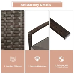 Costway 8PCS Rattan Patio Conversation Set Outdoor Furniture Set Garden W/Cushion -Outdoor Deals Garden Store GUEST 59af352e 5478 49ed 9624 5dfc8285ee4a