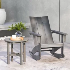 Costway Patio 18'' Adirondack Round Side Table All Weather HDPE End Table Outdoor Grey 11 Costway Patio 18'' Adirondack Round Side Table All Weather HDPE End Table Outdoor Grey -Outdoor Deals Garden Store GUEST 5a44609e c66b 4ec0 aca6 9aeaedce297d