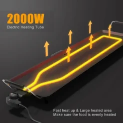 Electric Teppanyaki Table Top Grill Griddle BBQ Barbecue Nonstick Camping -Outdoor Deals Garden Store GUEST 5aa2368e 29e2 4cae b1d7 19b80c52714f