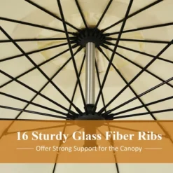 Costway 10ft Patio Offset Umbrella W/ Crank And Cross Base Aluminum -Outdoor Deals Garden Store GUEST 5ab2bcc9 4ba3 4b32 b420 04858f607e43