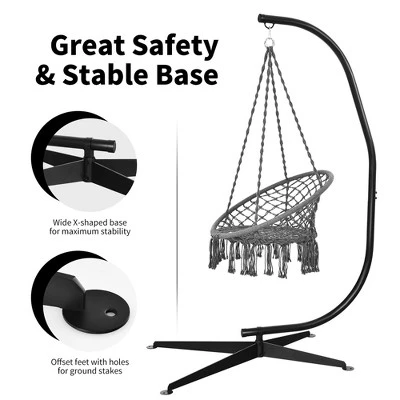 Costway C Hammock Frame Stand Solid Steel Construction 6 Costway C Hammock Frame Stand Solid Steel Construction - Image 6