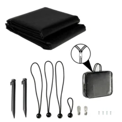 Costway 9' X 7'RV Awning Side Shade Black Mesh Screen Sunshade With Complete Kits -Outdoor Deals Garden Store GUEST 5d1aa3a0 8e0d 4e20 ab0b 01b4c9c894e8