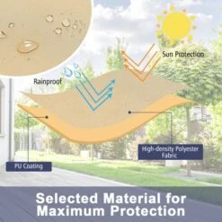 Costway Patio 60''x43'' 2-Seater Bench Loveseat Deep Sofa Cover Waterproof Handle Air Vent -Outdoor Deals Garden Store GUEST 5e6e38f3 c71e 4d8a b6ad 35f1f8c497c4