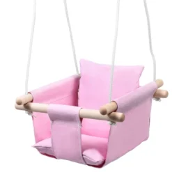 Costway Baby Canvas Hanging Swing Cotton Hammock Toy For Toddler BluePink -Outdoor Deals Garden Store GUEST 5e8d70d9 8c5a 405d a1d9 a270ba0359f0