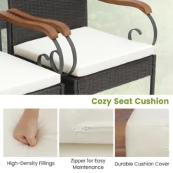 Costway 7PCS Patio Wicker Dining Set Acacia Wood Armrests Table With Detachable Cushions &Umbrella Hole -Outdoor Deals Garden Store GUEST 6046fedc cfdd 4caa a251 bc76f6313273 1