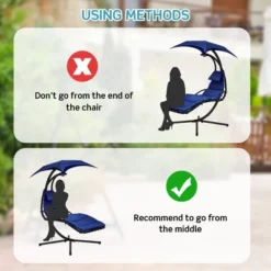 Costway Costway Patio Hanging Lounge Chaise Hammock Chair Removable Canopy Grey/Navy/Turquoise 18 Costway Costway Patio Hanging Lounge Chaise Hammock Chair Removable Canopy Grey/Navy/Turquoise -Outdoor Deals Garden Store GUEST 61c56311 d1b4 4a37 a8b3 8464e930ac5c