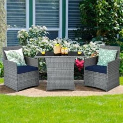 Costway 3PCS Patio Rattan Furniture Set Cushioned Sofa Armrest Garden WhiteRedNavyTurquoise 27 Costway 3PCS Patio Rattan Furniture Set Cushioned Sofa Armrest Garden WhiteRedNavyTurquoise -Outdoor Deals Garden Store GUEST 61f9bb40 f9fa 45cb b758 747f6c831691