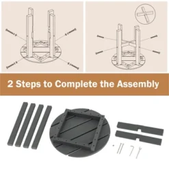 Costway Patio 18'' Adirondack Round Side Table All Weather HDPE End Table Outdoor Grey 16 Costway Patio 18'' Adirondack Round Side Table All Weather HDPE End Table Outdoor Grey -Outdoor Deals Garden Store GUEST 6344efe2 75d3 4d0a 91fe 4d3af10e4ba9