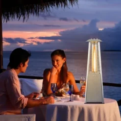 Costway 35'' Portable Tabletop Pyramid Patio Heater Stainless Steel Propane Gas 9500 BTU -Outdoor Deals Garden Store GUEST 6546cdd9 2140 4d40 8876 a4d0eb3275f9