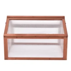 Costway Double Box Garden Wooden Green House Cold Frame Raised Plants Bed Protection -Outdoor Deals Garden Store GUEST 6557af91 a7bc 476b 8144 13bca87c138f