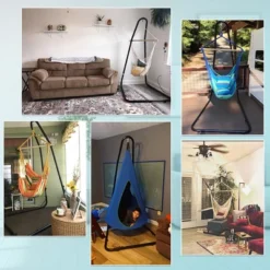 Costway Patio Adjustable 77" To 93" Hammock Chair Stand Hanging Chair Stand -Outdoor Deals Garden Store GUEST 657d9b60 054d 4cd0 bc8d a6cb3dbb9653