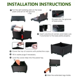 Costway Set Of 4 Raised Garden Bed Elevated Flower Vegetable Herb Grow Planter Box Brown -Outdoor Deals Garden Store GUEST 65ceab85 2050 453d 8ac3 21564a2ab649