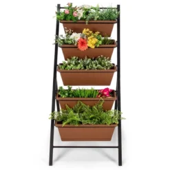 Costway 5-tier Vertical Garden Planter Box Elevated Raised Bed W/5 Container -Outdoor Deals Garden Store GUEST 66346e2b 308b 4b61 bee5 9f3052ec7caf