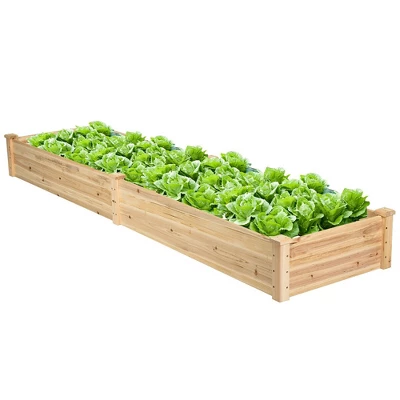 Costway Wooden Vegetable Raised Garden Bed Backyard Patio Grow Flowers Planter 8 Costway Wooden Vegetable Raised Garden Bed Backyard Patio Grow Flowers Planter - Image 8