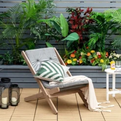 Costway Set Of 2 Foldable Wood Sling Beech Chairs W/ 3 Adjustable Positions&Free Cushion 15 Costway Set Of 2 Foldable Wood Sling Beech Chairs W/ 3 Adjustable Positions&Free Cushion -Outdoor Deals Garden Store GUEST 66a56d36 8a96 4ad1 92c8 dec9306e3493