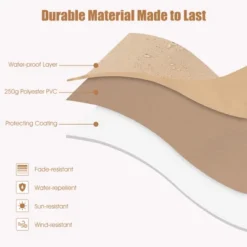 Costway Parasol Offset Cantilever Umbrella Cover 11ft Zipper Fiberglass Rod Outdoor -Outdoor Deals Garden Store GUEST 66f01e43 02a0 4951 a1f5 c8fc61110793