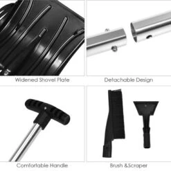 Costway 3-in-1 Snow Shovel W/Ice Scraper &Snow Brush Portable Shovel Kit -Outdoor Deals Garden Store GUEST 678accf6 67a8 4633 a058 0f4556cb21fd