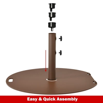 Costway 9ft Patio Umbrella Outdoor W/ 50 LBS Round Umbrella Stand W/ Wheels 8 Costway 9ft Patio Umbrella Outdoor W/ 50 LBS Round Umbrella Stand W/ Wheels - Image 8