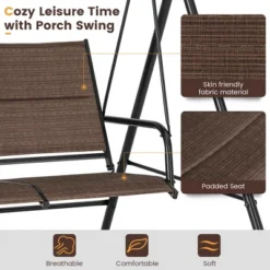 Costway Patio Porch Swing Glider 2 Seat Soft Cushion Adjustable Canopy Outdoor Garden 13 Costway Patio Porch Swing Glider 2 Seat Soft Cushion Adjustable Canopy Outdoor Garden -Outdoor Deals Garden Store GUEST 69d6e32b af29 460b 8b56 6272b46278f8